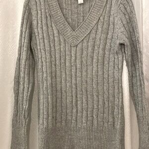 Silver/grey sparkly sweater- like new!